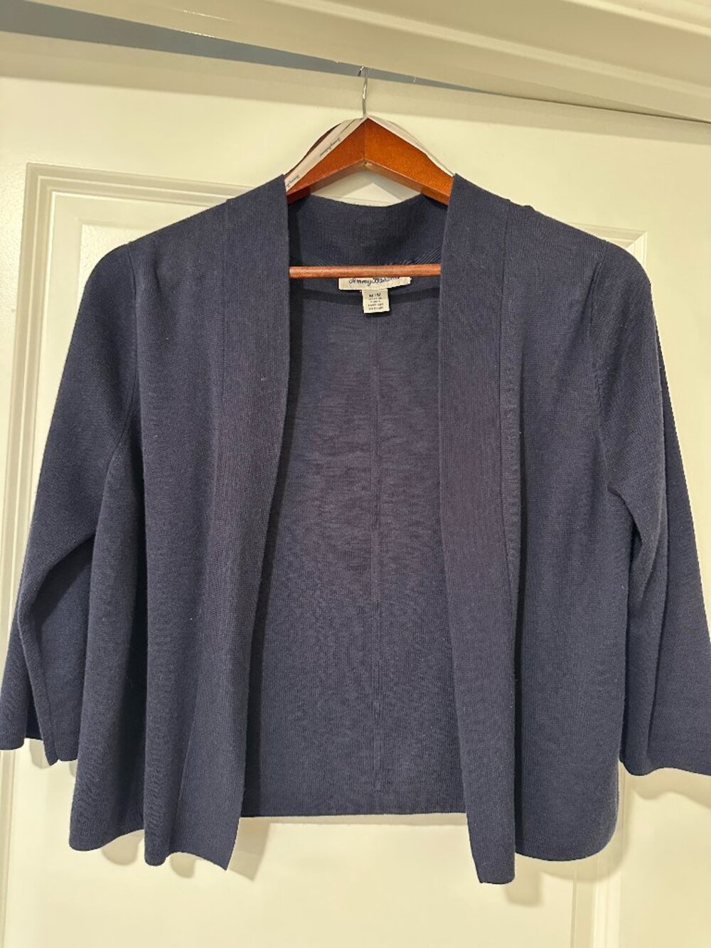 Tommy Bahama Navy Blue Open Front Cardigan Sweater Women's M